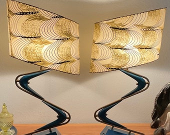 Pair of 1960’s majestic tables lamps with original shades