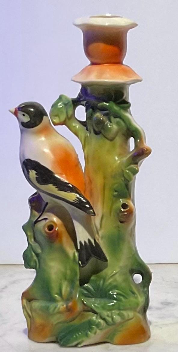 Vintage Support à Fleurs (frog) Rond En Porcelaine Goebel Allemagne – 21,5 Cm