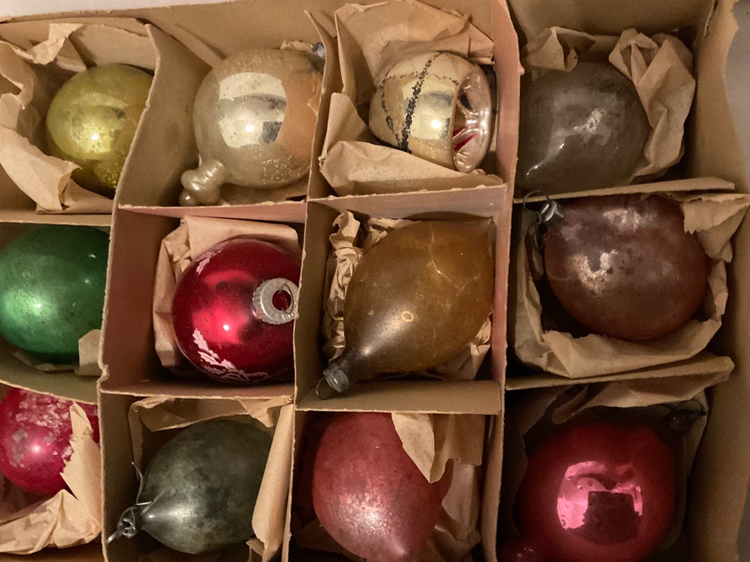 12 Vintage Christmas Ornaments Made in Germany Etsy