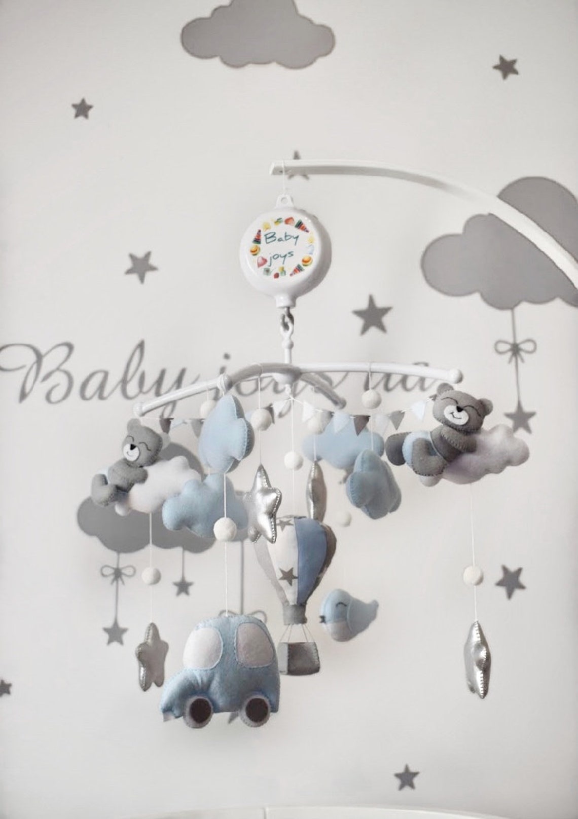 Mobile for Baby Boy Baloon Mobilenursery Mobile Animal Etsy