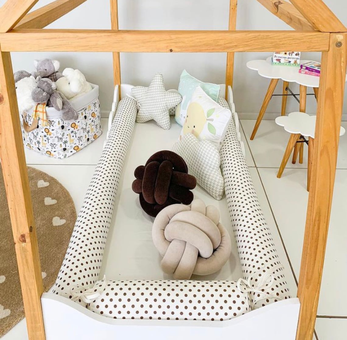 Baby cot bumpers for Montessori bed. Crib bumper set is great Etsy