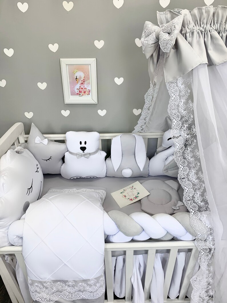 Animals Crib Bumpers Crib Bumpers Nursery Bedding Cot Etsy