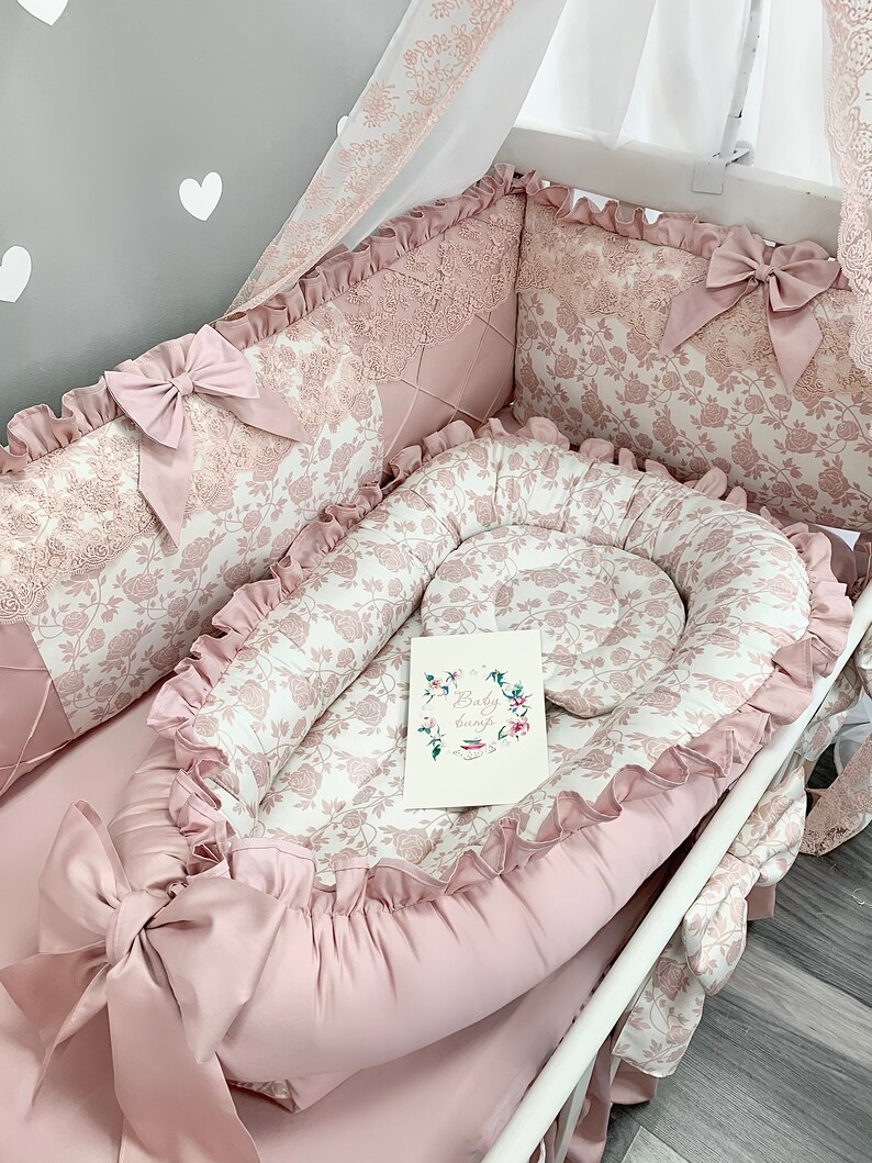 Bed Linen for Baby Cot With Roses Crib Bedding Set for Girl Etsy