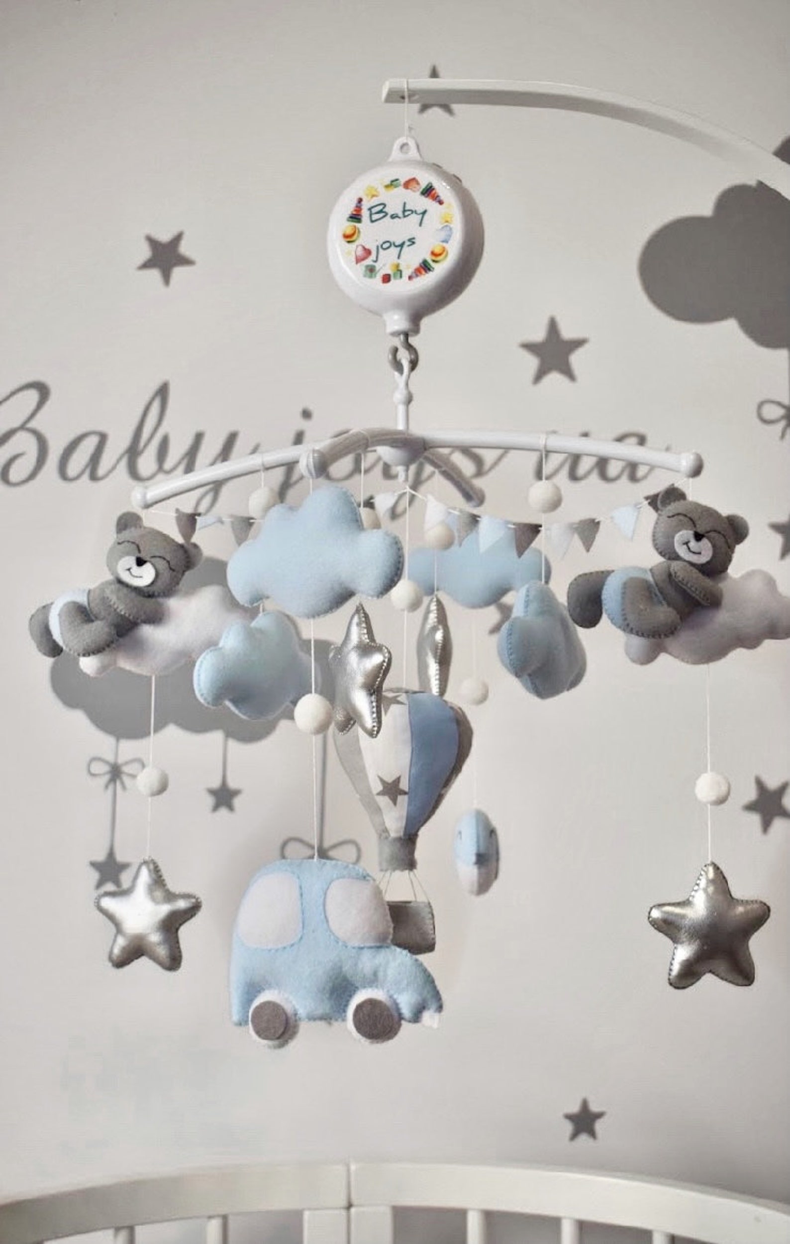 Mobile for Baby Boy Baloon Mobilenursery Mobile Animal Etsy