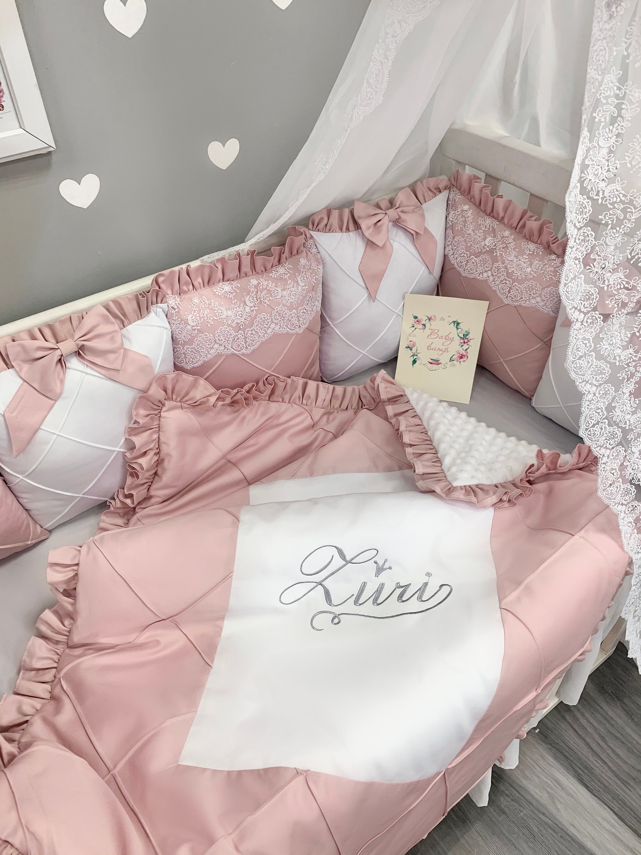 bedding crib bedding set toddler bedding set girl Etsy