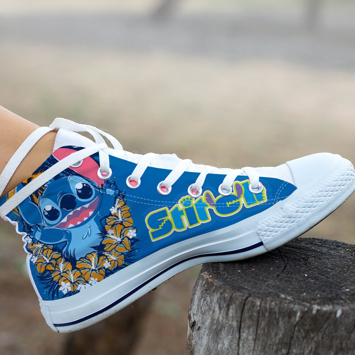 Stitch y Lilo Custom Hightop zapatos de puntada Disney Etsy
