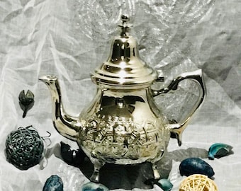 Moroccan hand made silver teapot, silver teapot, Home and Kitchen,Traditionnel teapots, handmade teapots, tea.