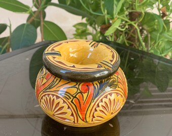 Ashtray, Pottery Ashtray, Art Ashtray, Moroccan Pottery Ashtray, Moroccan Ashtray, Tobaccianam, Art piece, cendrier, cendrier Marocain.
