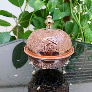 Moroccan hand made brass cookie container, Moroccan hand made sweet container, hand made sweet container, brass container, Copper container.