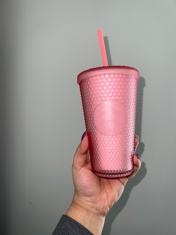 Starbucks Taiwan soft touch pink Studded 24oz cold cup