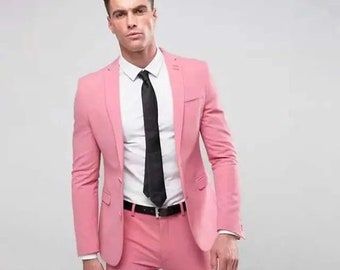Buy Designer Two Piece Pink Color Men's Suit For Wedding,Sylish Pink Men's  Suit By TheSuitLoft crafted with high-quality materials