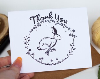 Rabbit | Bunny | Animal Fact Thank You Card