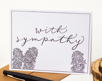 With Sympathy Hyacinth Condolence Card