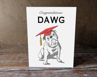 Graduation Card, Congratulations Card, Congrats Grad, Dog Card, Dog Graduation Card