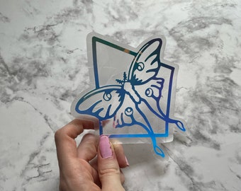 Sun Catcher Sticker, Sun Catcher, Luna Moth Sticker, Moth Sun Catcher, Sun Catcher Gift, Luna Moth Gift, Window Sticker, Window Stickers