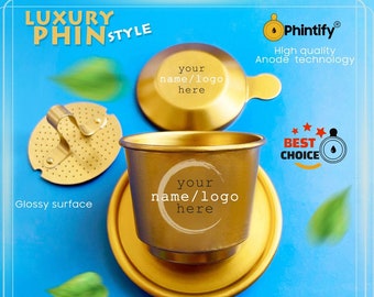 Luxury Phin - Coffee Filter - Free custom design - Black