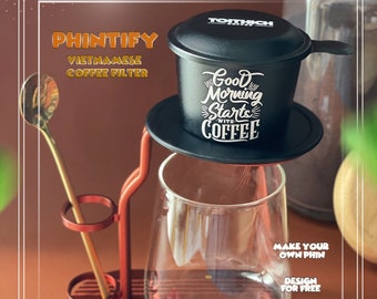 Combo Home Barista - Phin Vietnamese Coffee Filter - Free Laser Engraving