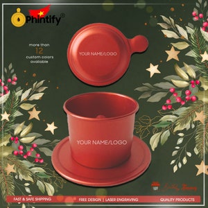 Phin - Coffee Filter - Free custom design - Red