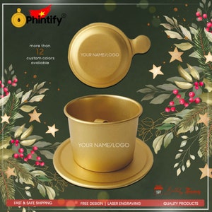 Phin - Coffee Filter - Free custom design - Yellow