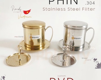 Deluxe Vietnamese Coffee Filter - 304 Stainless steel - Free laser engraving