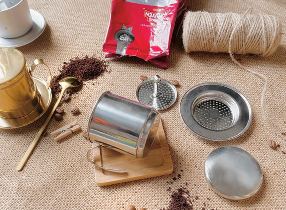 Deluxe Vietnamese Coffee Filter phin Stainless Steel 6oz, Travel, Camping  Friendly 