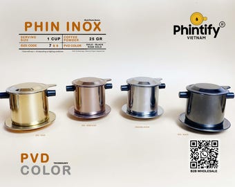 Phinista Collection - Phin Inox - PVD Color - Size 7 - Plastic Button