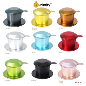 Luxury Phin - Coffee Filter - Free custom design - More 12 Colors