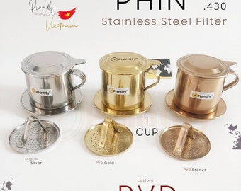 New Deluxe Vietnamese Coffee Filter - Stainless steel - Free laser engraving