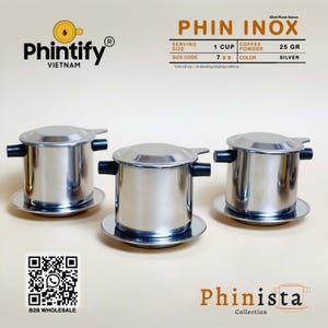 Phin Filter -  High quality stainless steel - Plastic handle - Free laser Engraving