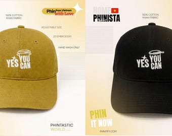 COMBO - Phin Baseball Cap - Yes You Can Collection - 100% Cotton