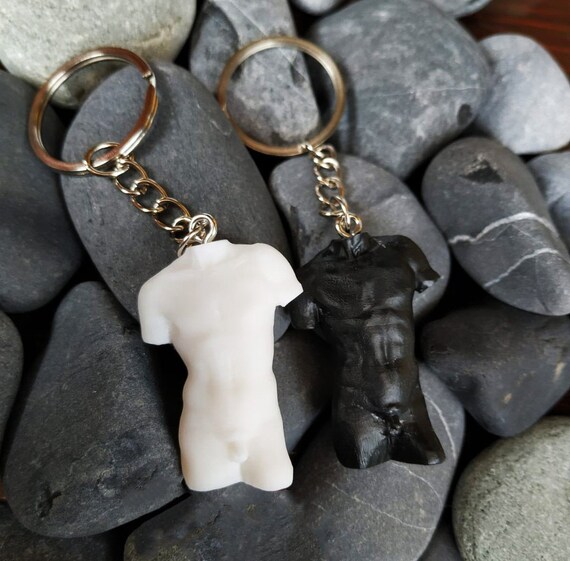Custom body keychain personalized men's key ring Etsy