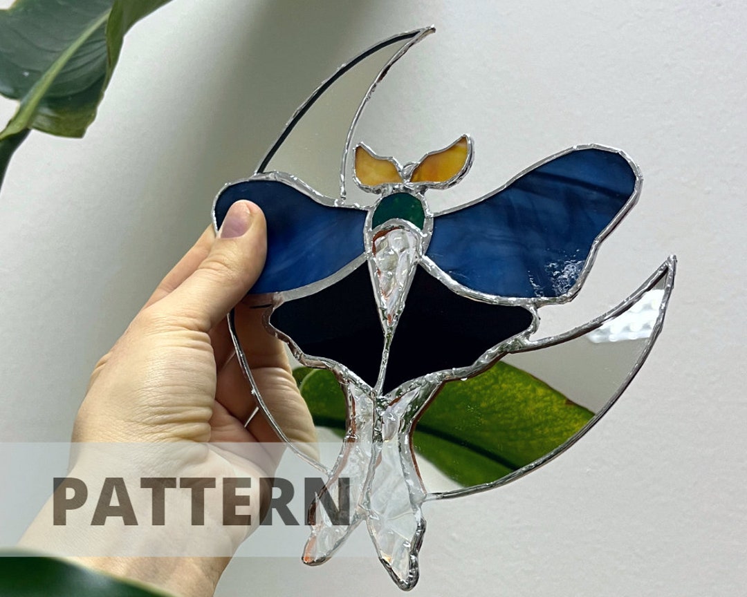 Moth Butterfly Stained Glass Pattern - Etsy