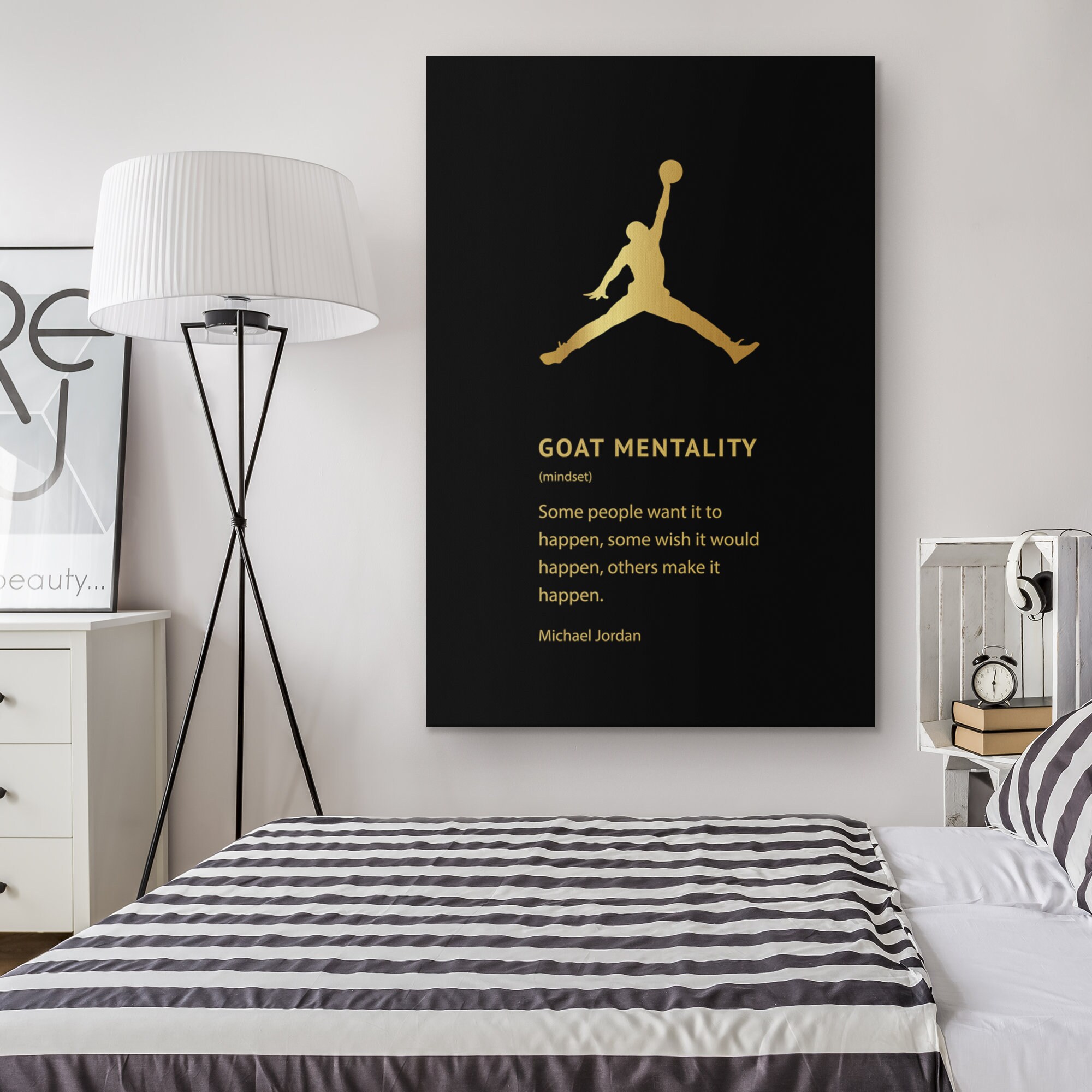 Michael Jordan Canvas Michael Jordan Poster Jordan Wall Etsy