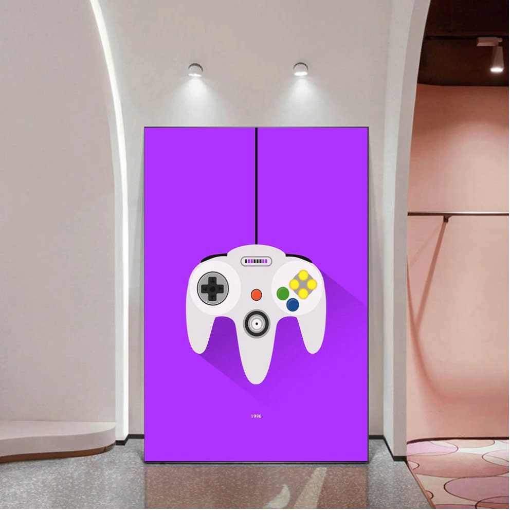 High Quality Gaming Canvas Vintage Super Nintendo Poster Etsy