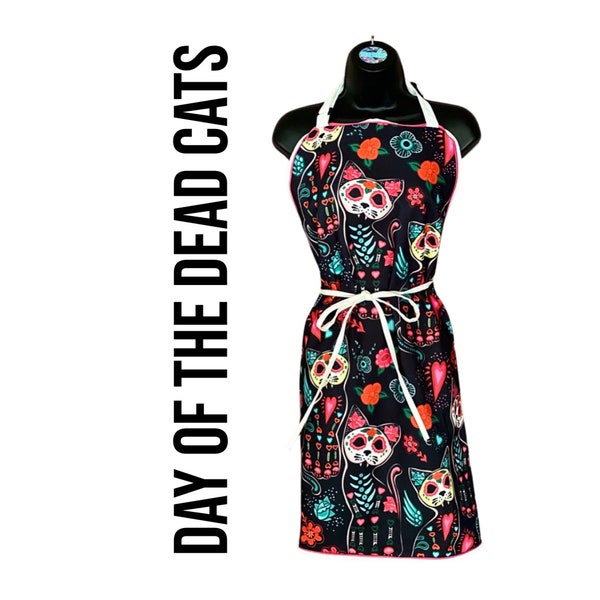 Day of the Dead Cats Apron