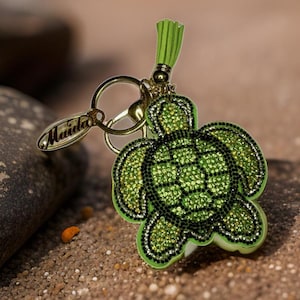 Sea Turtle Rhinestone Key Chain