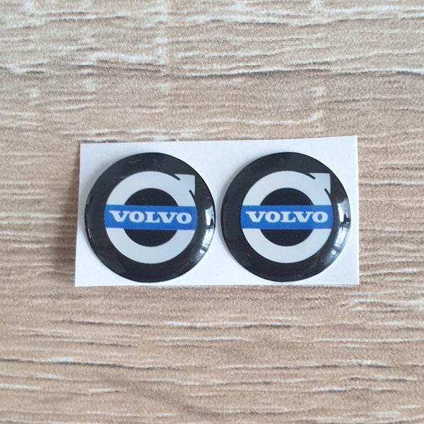 2x14mm Xhorse Keydiy 3D Epoxy Gel Key Fob Badge Replacement Sticker for Volvo