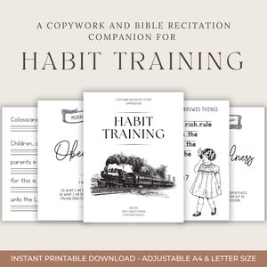 Treinamento de Hábitos - Estudo Complementar de Cópias e Recitação Bíblica (Versão NKJV) - Material de Educação Domiciliar Inspirado por Charlotte Mason