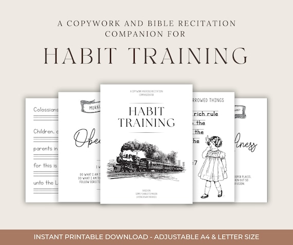 Habit Training - Copywork & Bible Recitation Companion Study (NKJV Version)- Charlotte Mason Inspired Homeschool Material