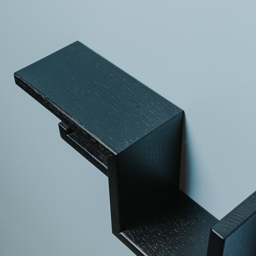 BLACK OAK toilet paper holder with offers shelf natural wood tissue holder for WC wall shelf for toilet paper