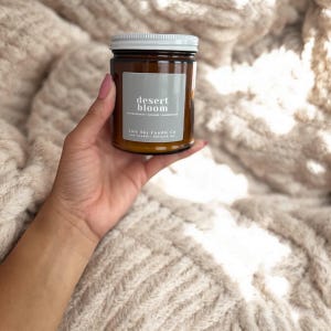 Desert bloom candle | gift for her, Mother&#39;s Day gift set, gift for mom, spring candle, cactus,