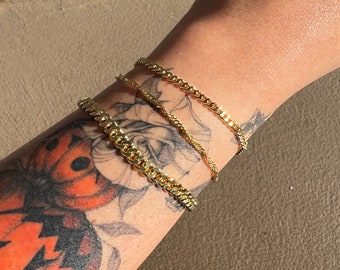 Armband med guldkedja