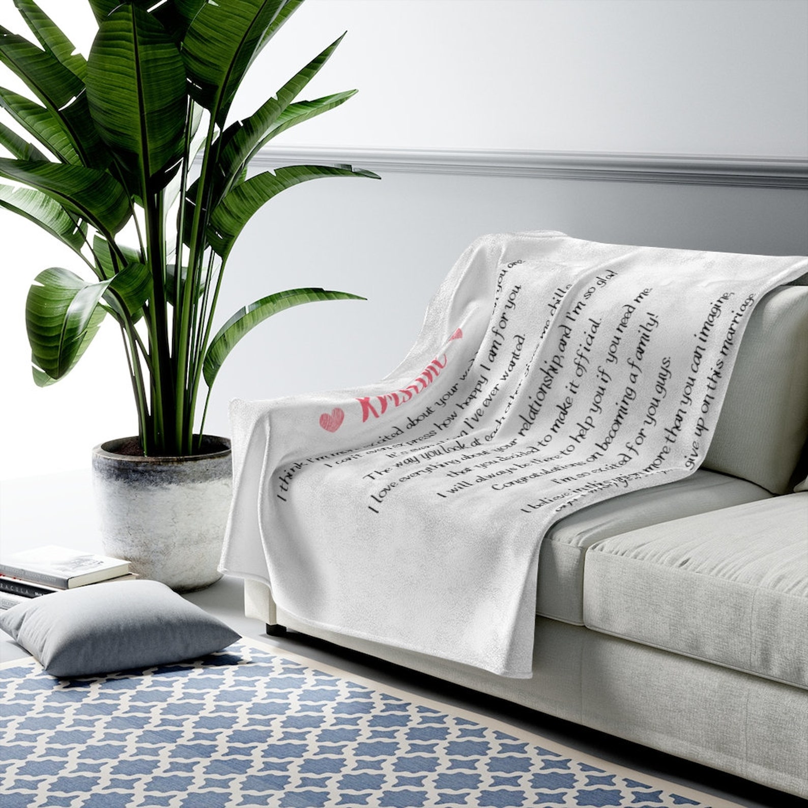 Custom Poem Blanket Brides Blanket Personalized Blanket Etsy