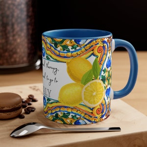 I don't need therapy I just need to go to Italy Majolica Accent Coffee Mug, 11oz