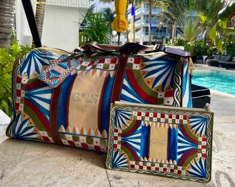 Italian Sicilian Carretto "Circus" Waterproof Travel Bag luggage bag