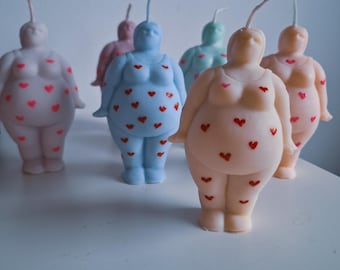 Body shaped candle, plus size woman candle, goddess candle, woman's torso candle, body positive candle, curvy sculpture