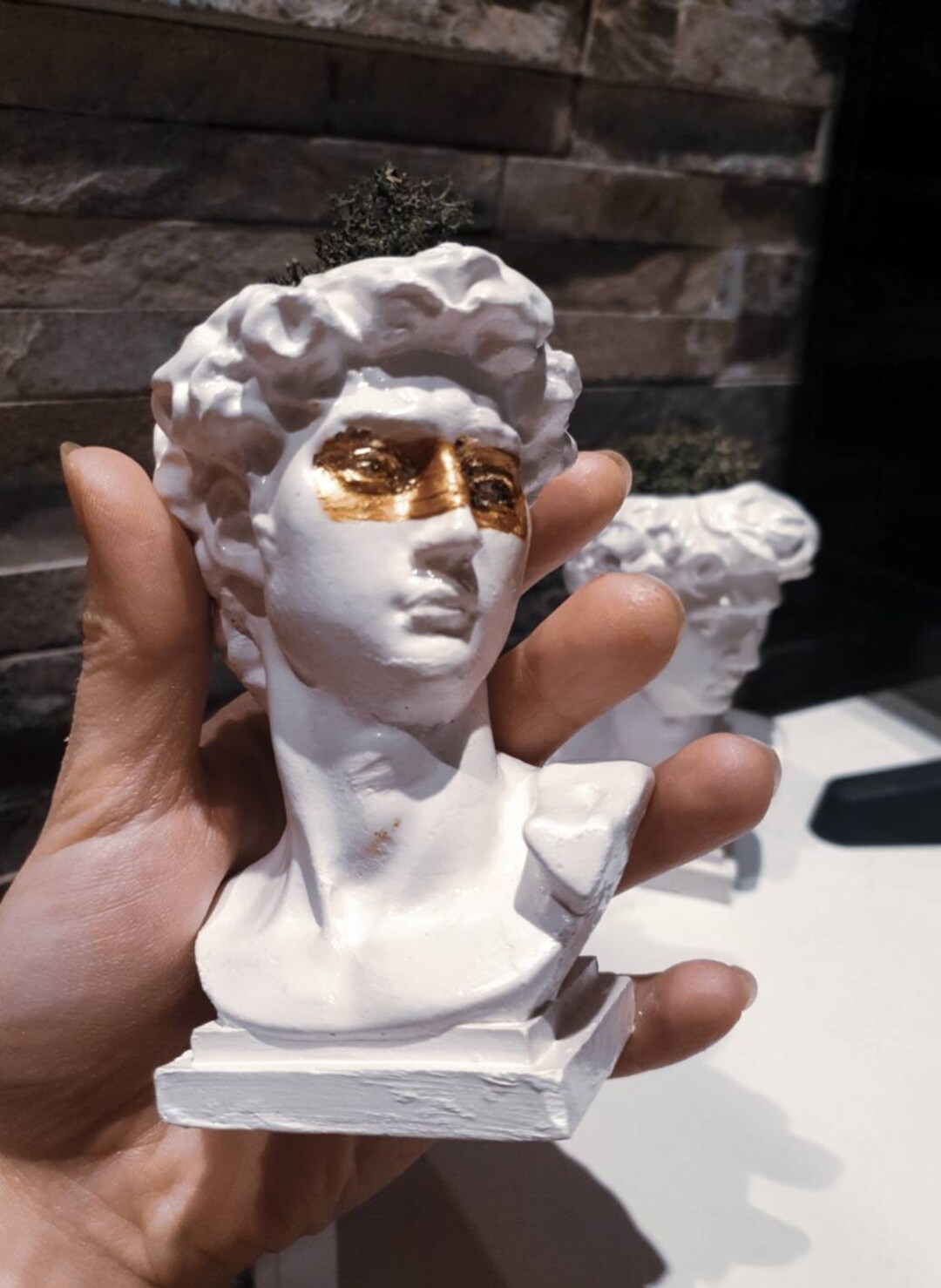 Nordic Style David Head Vase, Greek Mytology Sculpture Vase, King David