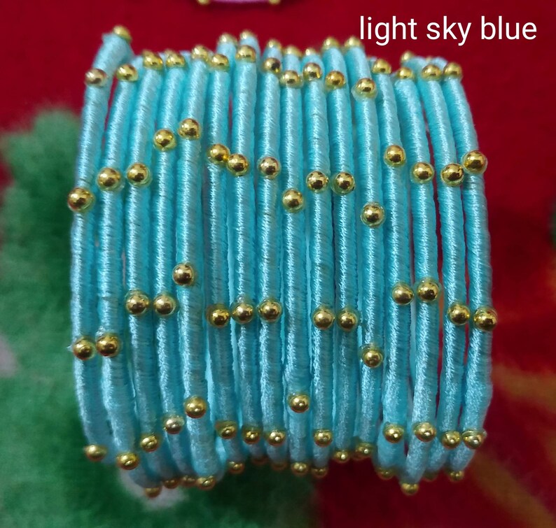 32 Silk Thread Bangles Beautiful Silk Bangles Handmade Etsy