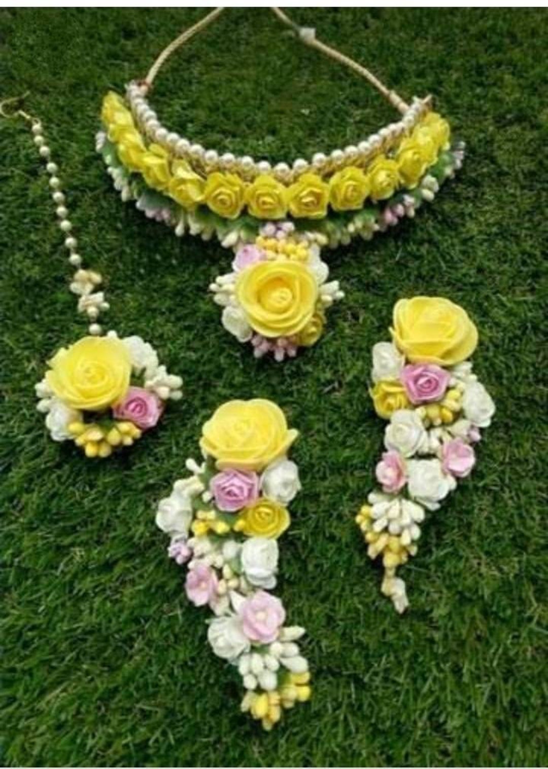 Yellow Flower Jewellery Bridal Jewellery Handmade Jewelry Wedding