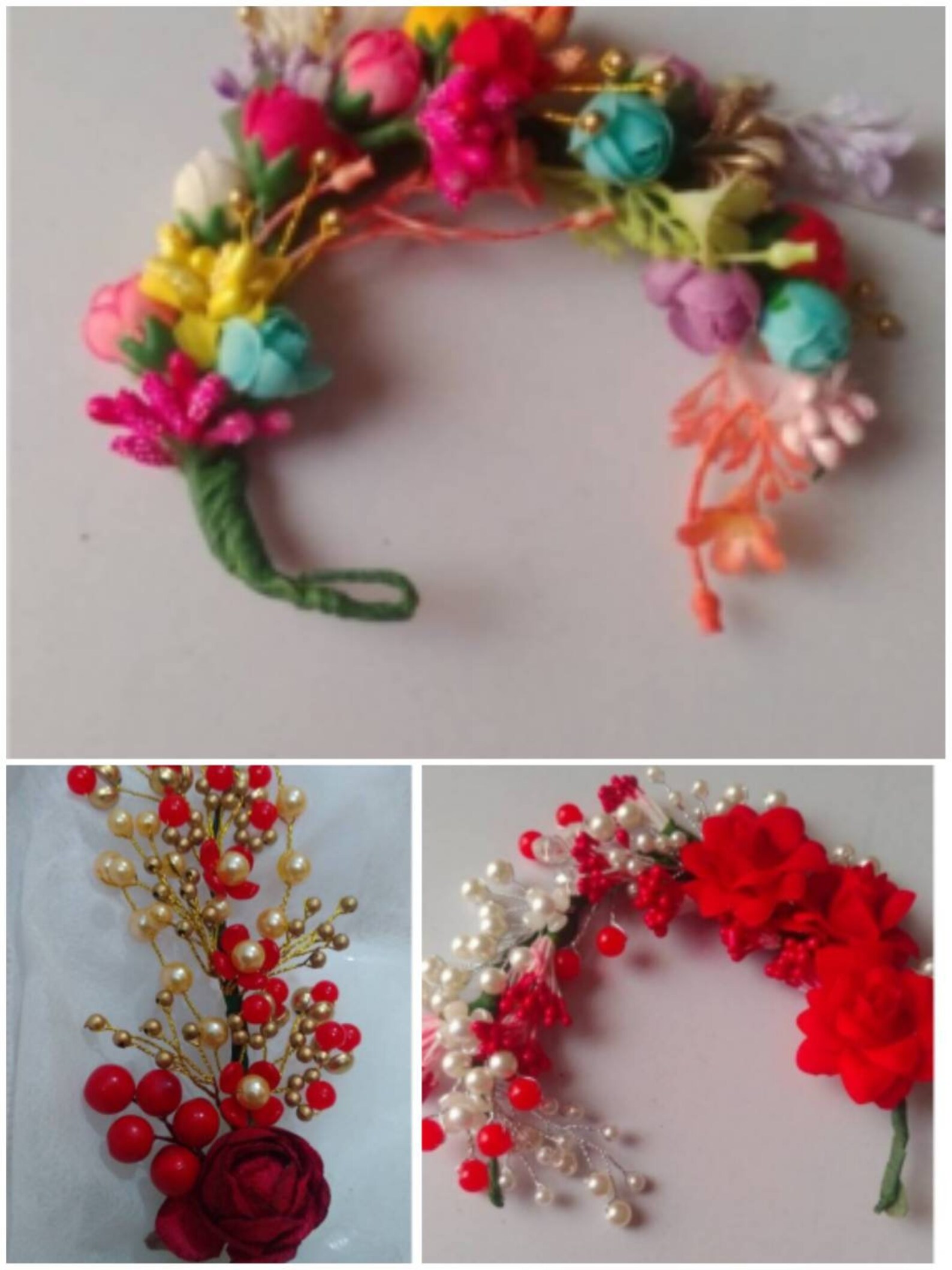 3 Handmade Gajras Hair Accessories Bridal Gajra Etsy UK